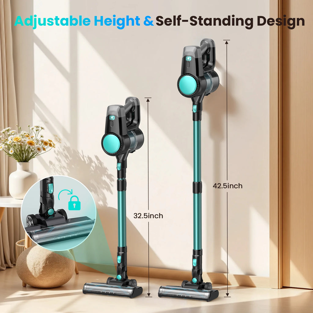 INSE N3T Cordless Vacuum Cleaner 40Kpa 6 in 1 Lightweight Stick Vacuum Up to 40mins Runtime for Home Carpet Pets Hair Hard Floor
