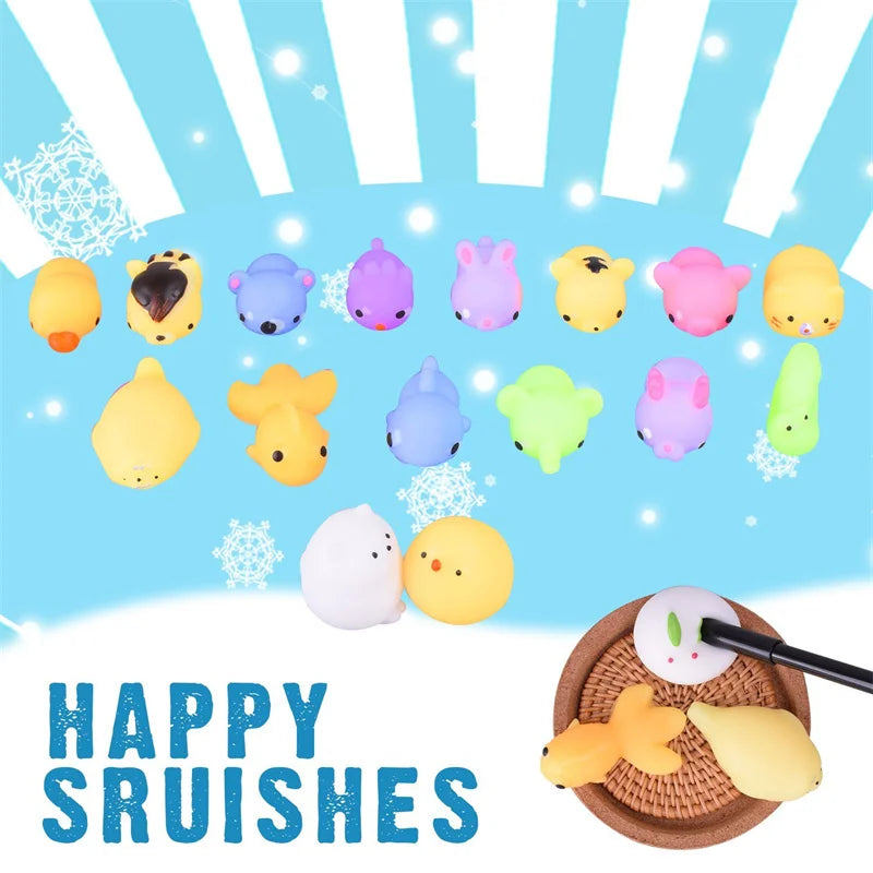 50PCS Mochi Squishies Kawaii Anima Squishy Toys For Kids Antistress Ball Squeeze Party Favors Stress Relief Toys For Birthday