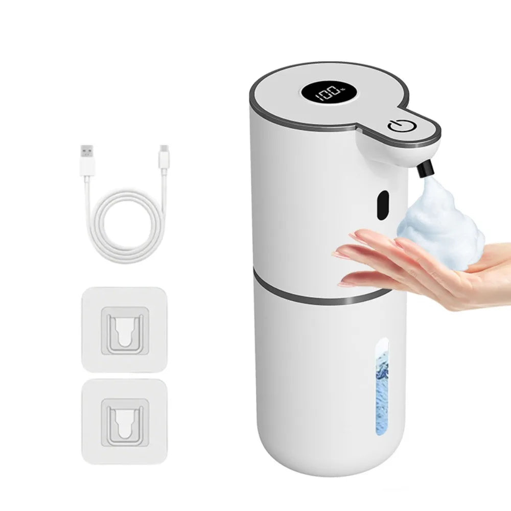 Digital Display Automatic Soap Dispenser 380ML Touchless Foaming Soap Dispenser Rechargeable Wall Mounted Hand Sanitizer Machine