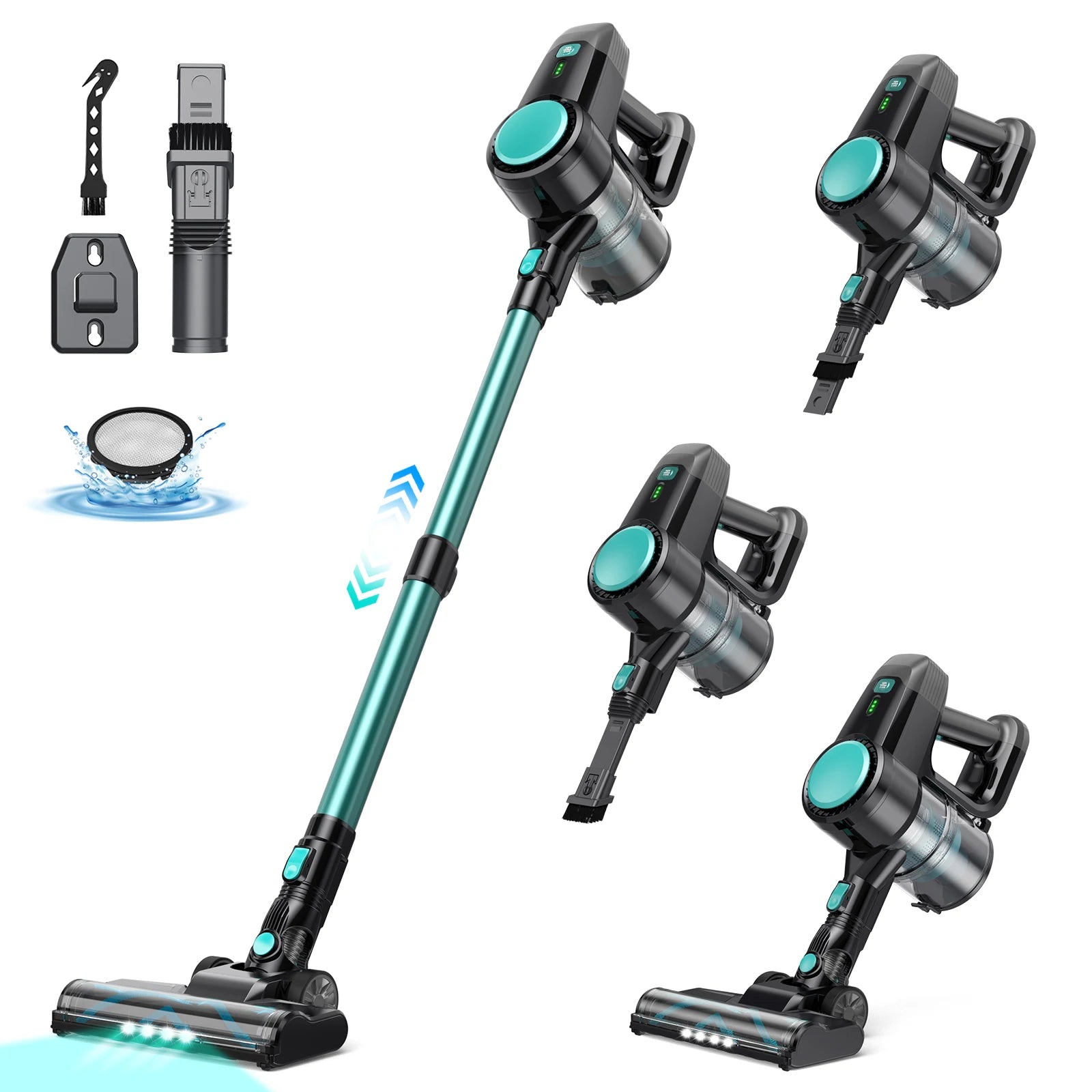 INSE N3T Cordless Vacuum Cleaner 40Kpa 6 in 1 Lightweight Stick Vacuum Up to 40mins Runtime for Home Carpet Pets Hair Hard Floor