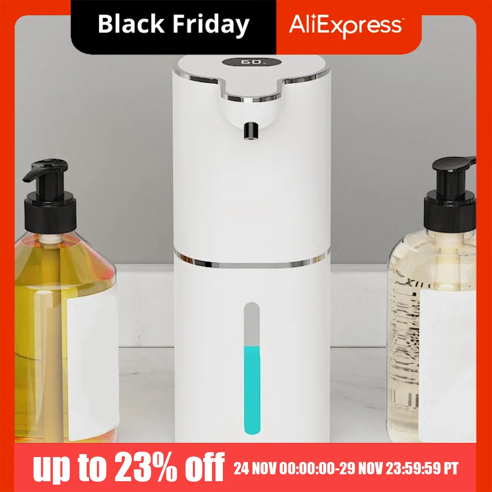 Digital Display Automatic Soap Dispenser 380ML Touchless Foaming Soap Dispenser Rechargeable Wall Mounted Hand Sanitizer Machine