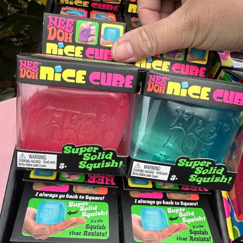 @#Needoh Nice Cube Sensory Stress Reliever Fidget Tool for Anxiety & Focus Desk Sensory Cube for Adults & Kids
