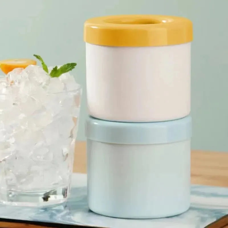 Silicone Ice Cube Mold Round Bucket Summer Homemade DIY Refrigerator Freeze Maker Creative Cube Mold Barware Tools