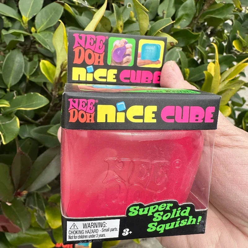 @#Needoh Nice Cube Sensory Stress Reliever Fidget Tool for Anxiety & Focus Desk Sensory Cube for Adults & Kids